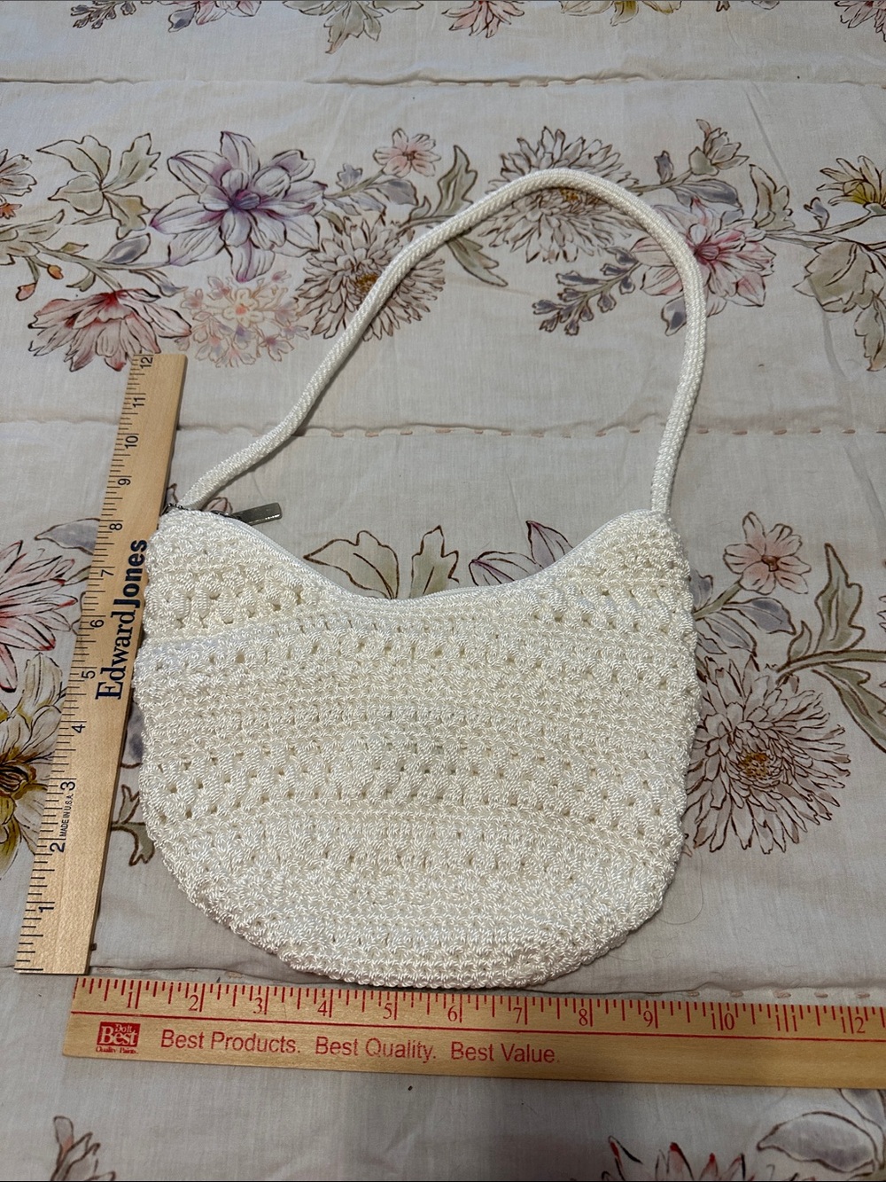 The Sac White Crochet Shoulder Bag - Elegant Handwoven Women’s Purse